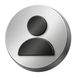 Elemento decorativo 3D avatar utente color argento nella pagina FAQ